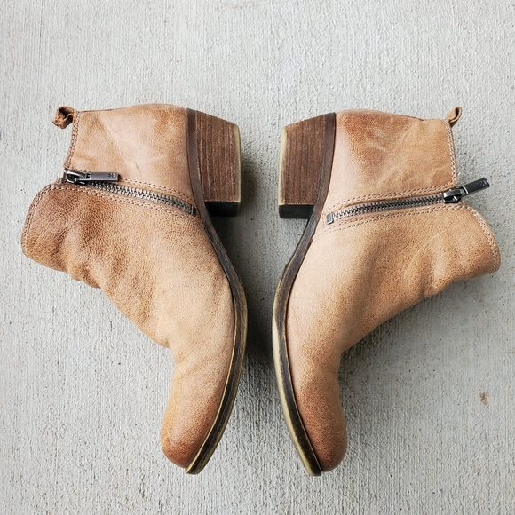Lucky Brand Basel Leather Bootie in Tan - Picture 3 of 10